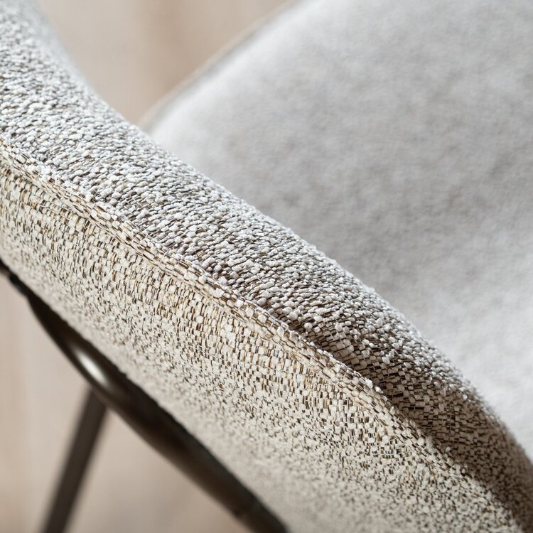 Chaise de salle à manger Jethro mélangé blanc cassé/marron