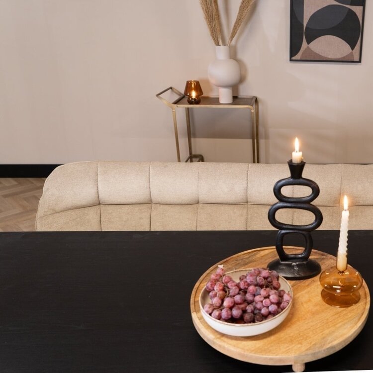 Banc de salle à manger scandinave Jelle taupe 155 cm