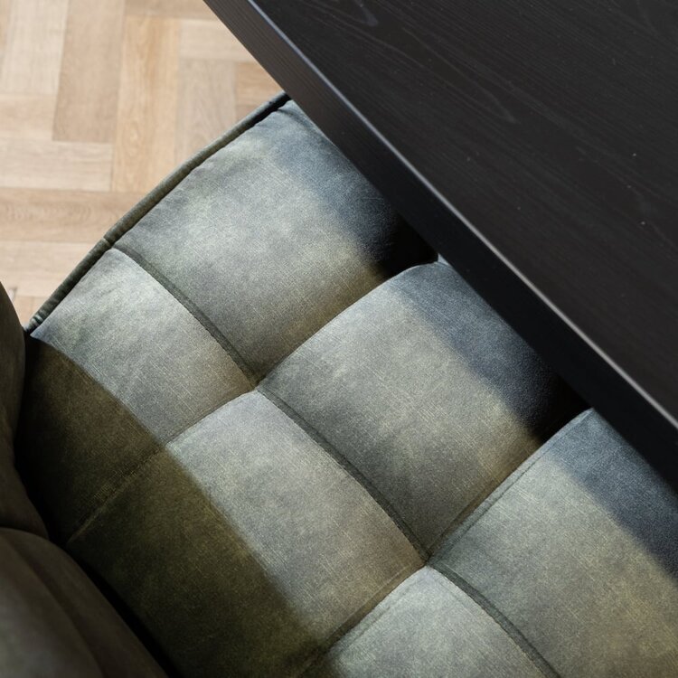 Banc de salle à manger en velours Janna vert 220 cm