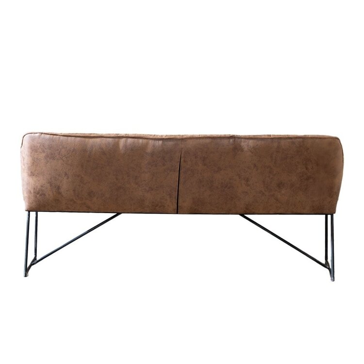 Banc de salle à manger Abel en microfibre cognac 220 cm