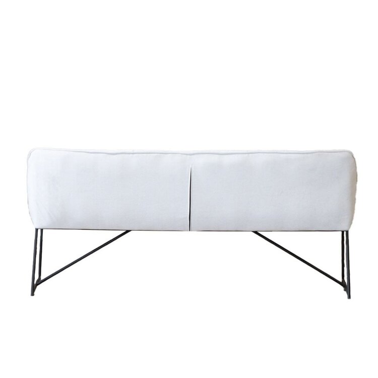 Banc de salle à manger scandinave Jelle blanc cassé 220 cm