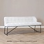 Banc de salle à manger scandinave Jelle blanc cassé 220 cm
