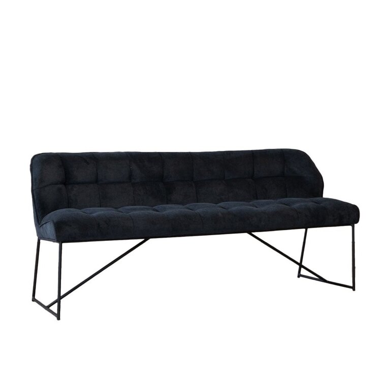 Banc de salle à manger scandinave Jelle noir 220 cm