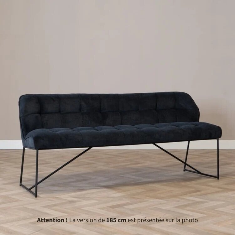 Banc de salle à manger scandinave Jelle noir 220 cm