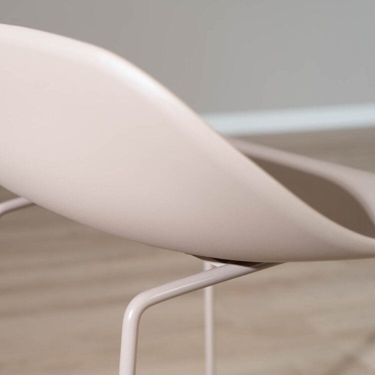 Tabouret de bar scandinave Ellen taupe 66cm