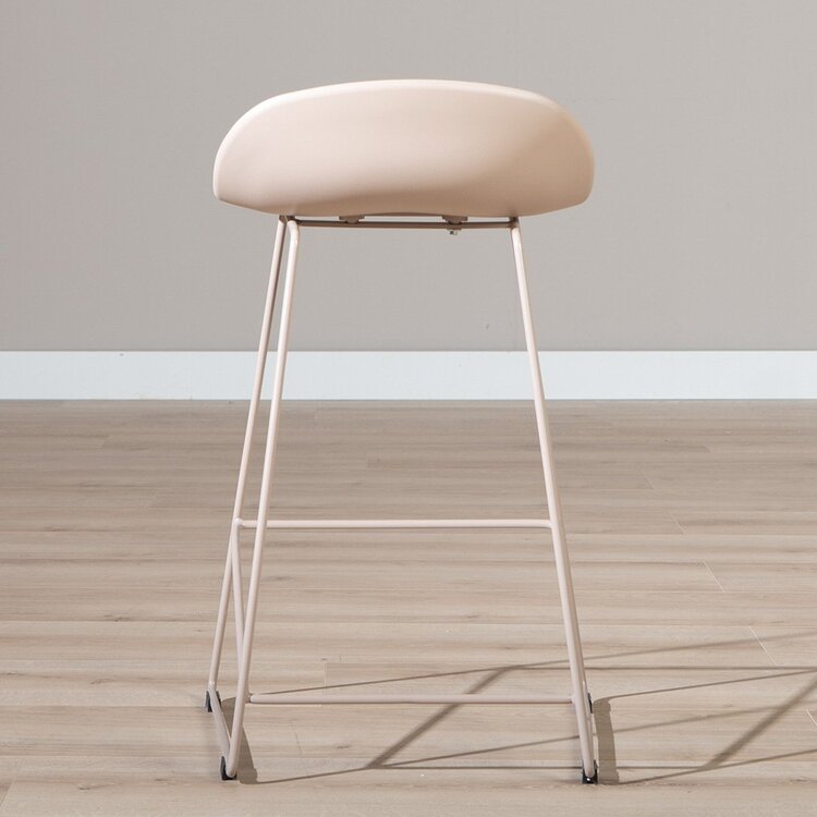 Tabouret de bar scandinave Ellen taupe 66cm