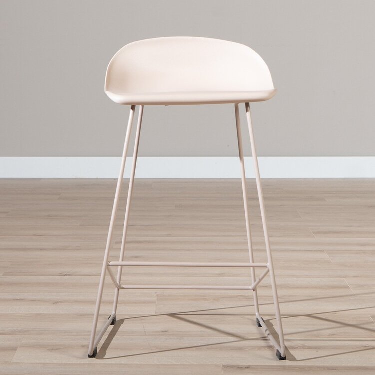 Tabouret de bar scandinave Ellen taupe 66cm