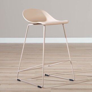 Tabouret de bar scandinave Ellen taupe 66cm