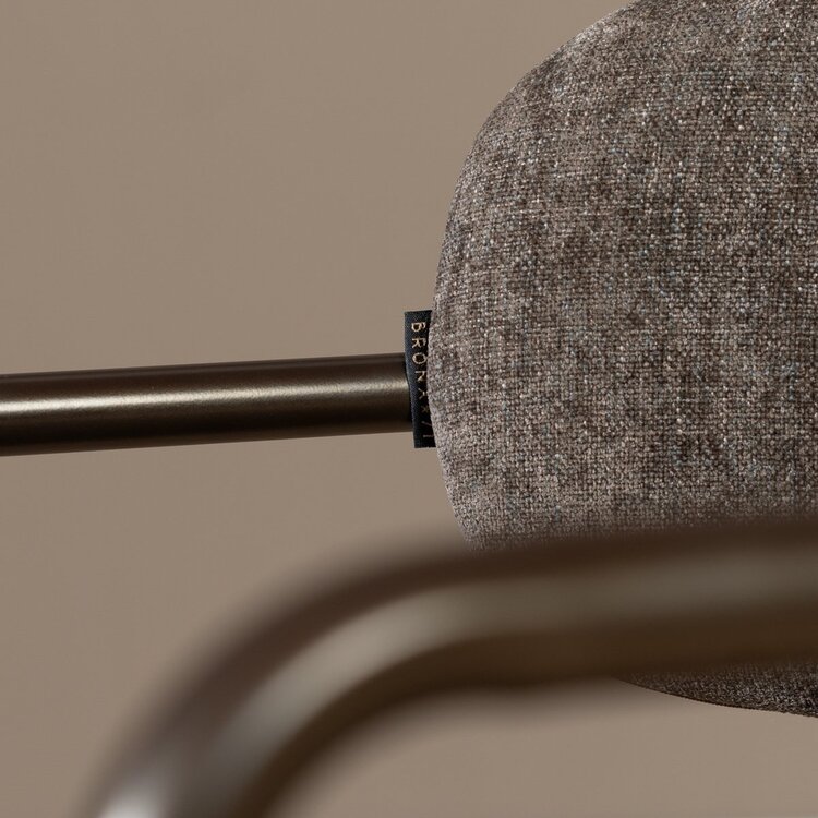 Chaise de salle à manger en velours Gio marron