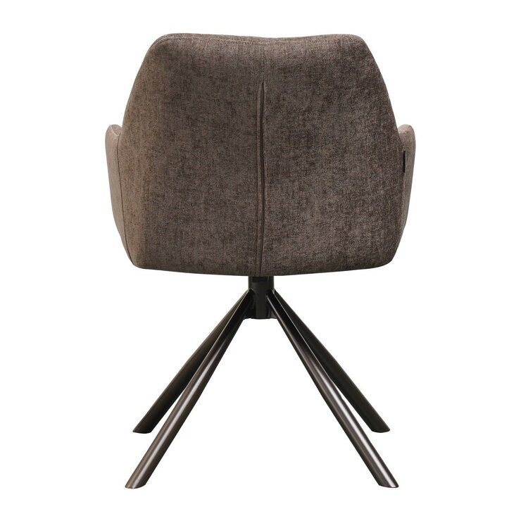 Chaise de salle à manger Kay pivotante marron