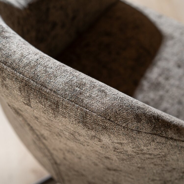 Chaise de salle à manger Kay pivotante marron