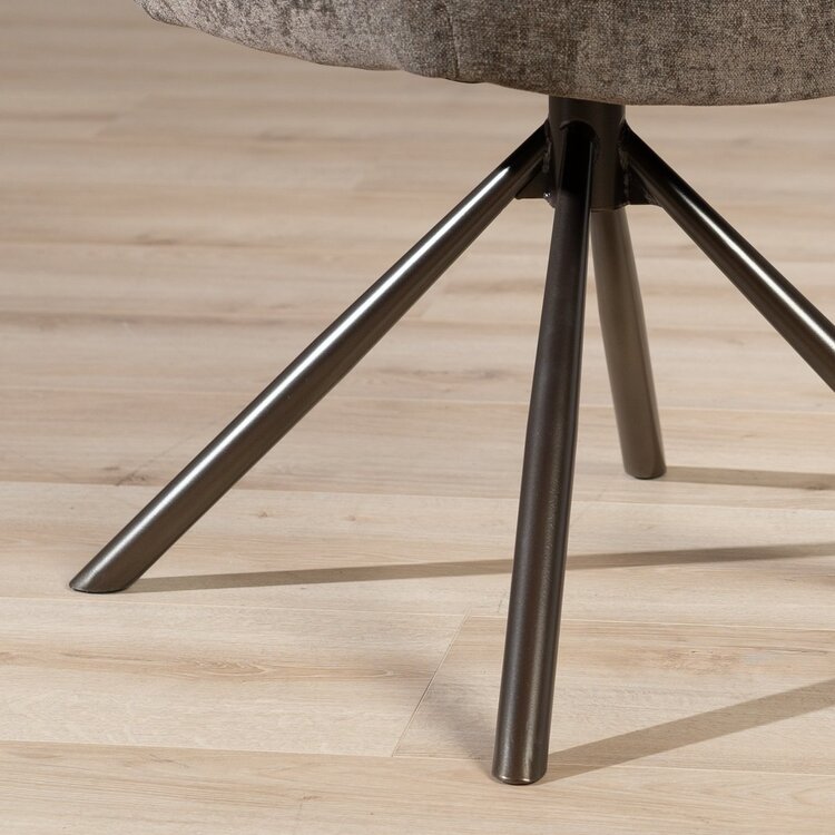 Chaise de salle à manger Kay pivotante marron