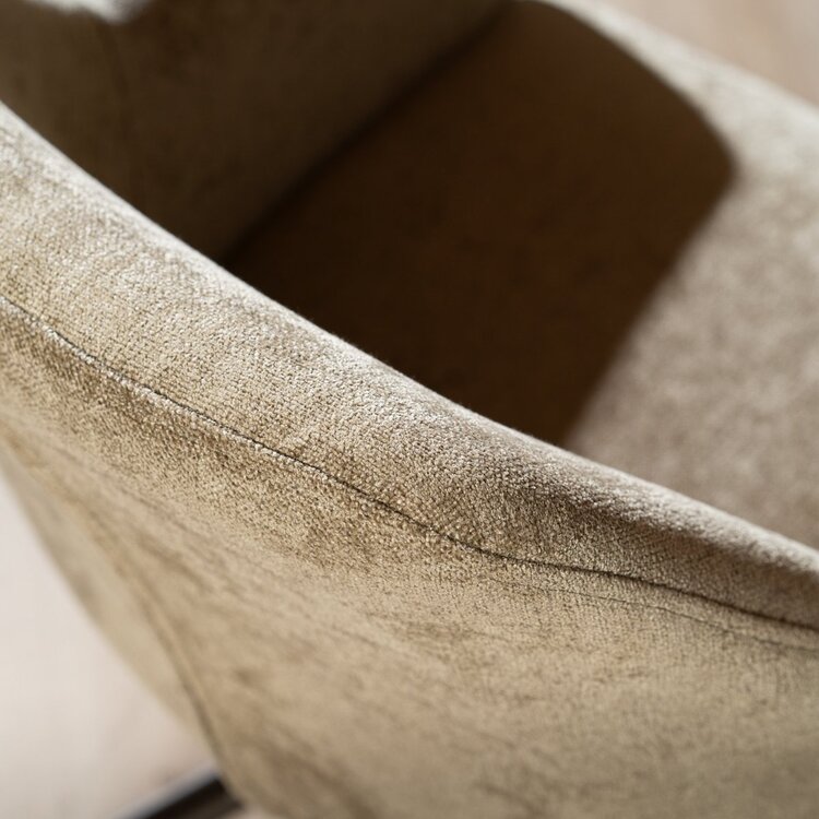 Chaise de salle à manger Kay pivotante taupe