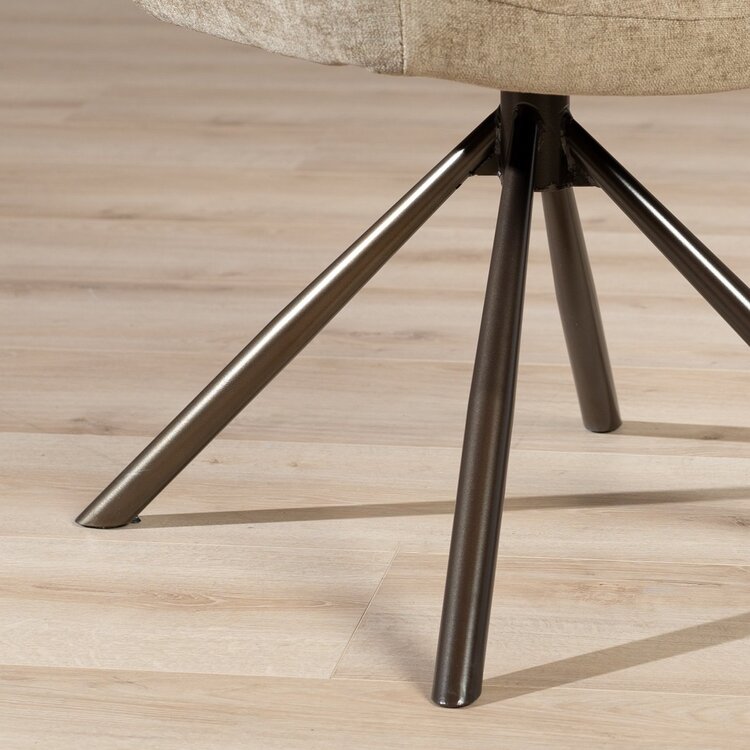 Chaise de salle à manger Kay pivotante taupe