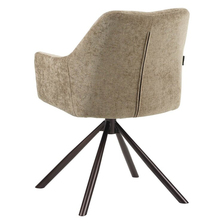 Chaise de salle à manger Kay pivotante taupe