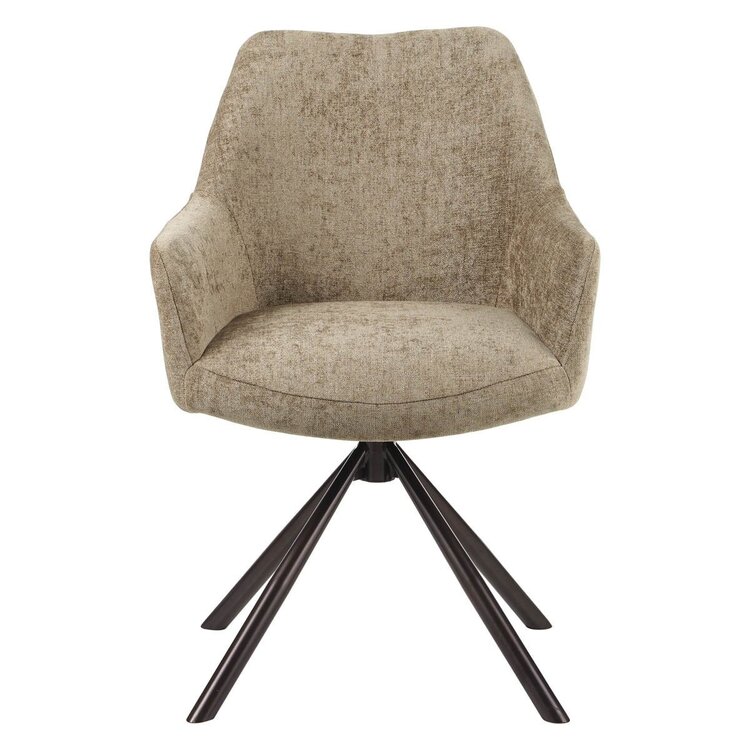 Chaise de salle à manger Kay pivotante taupe