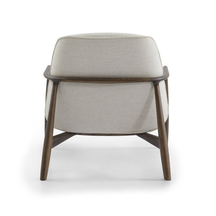 Fauteuil scandinave Vidar lin blanc cassé