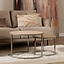Set de tables basses Sef beige/travertin