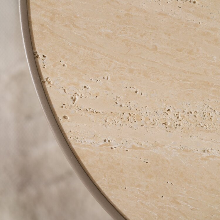 Set de tables basses Sef beige/travertin