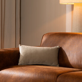 Coussin Anna velours champagne 25 x 45 cm