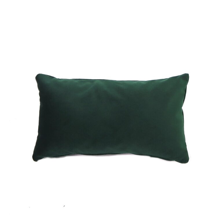 Coussin Anna velours vert 25 x 45 cm