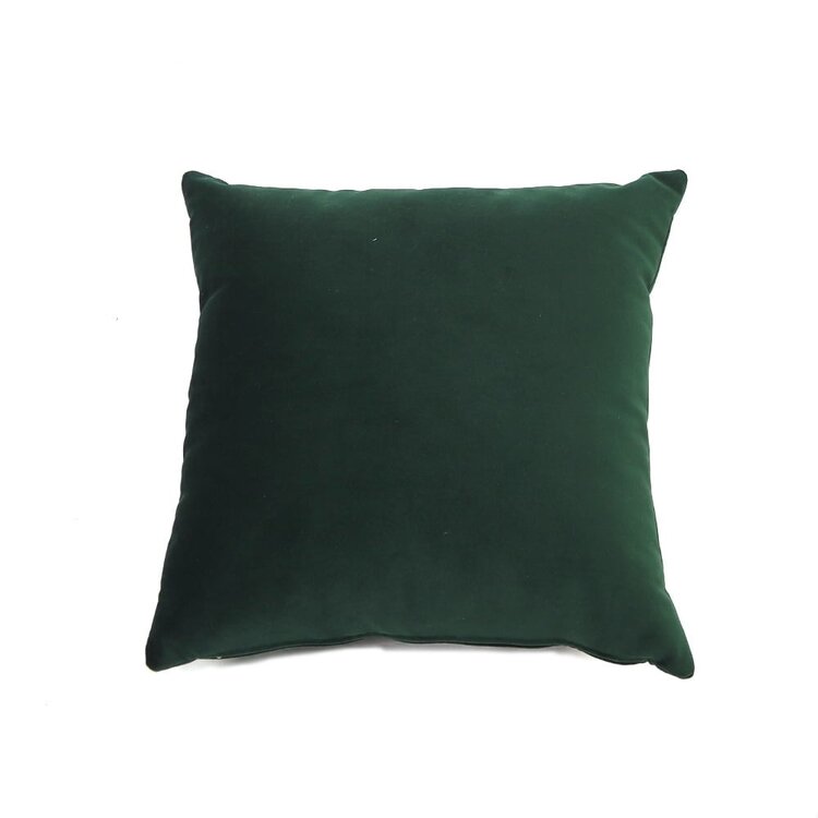Coussin Anna velours vert 45 x 45 cm