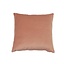 Coussin Anna velours rose 45 x 45 cm