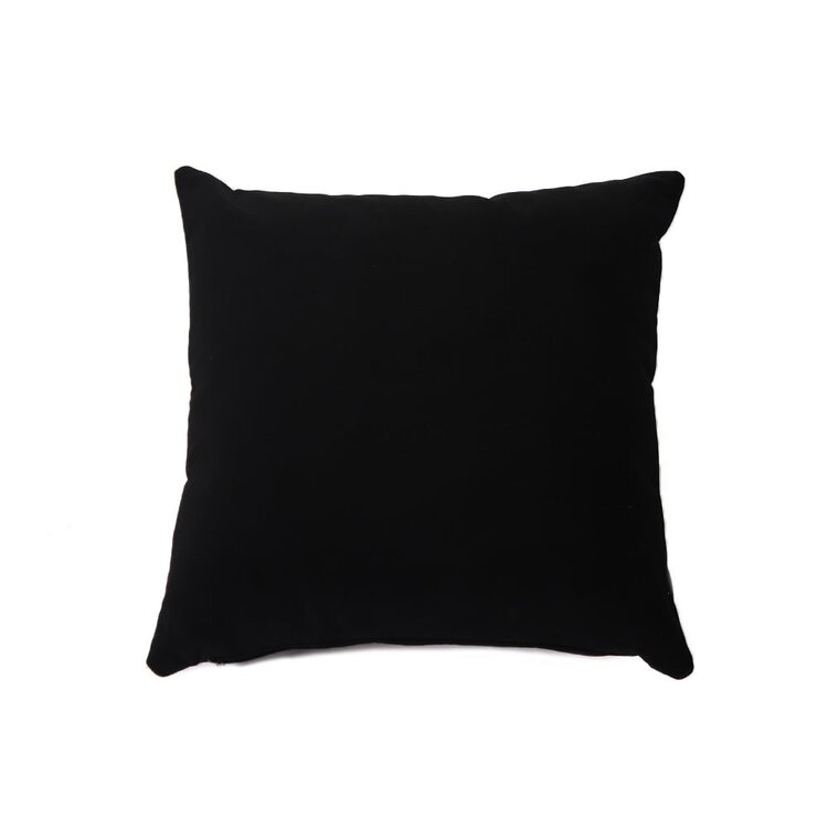 Coussin Anna velours noir 45 x 45 cm
