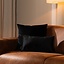 Coussin Anna velours noir 45 x 45 cm