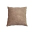 Coussin Beau velours taupe 45 x 45 cm