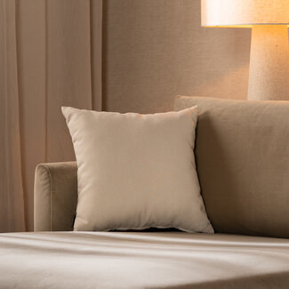 Coussin Hilda tissu beige 45 x 45 cm