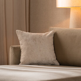 Coussin Juna chenille blanc 45 x 45 cm
