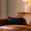 Coussin Nora bouclé noir 25 x 45 cm