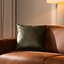 Coussin Kyla eco-cuir vert 45 x 45 cm