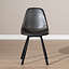 Chaise de salle à manger industrielle Logan anthracite éco-cuir