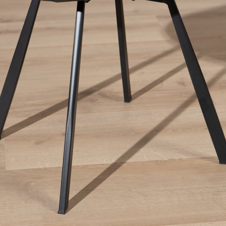 Chaise de salle à manger industrielle Logan anthracite éco-cuir