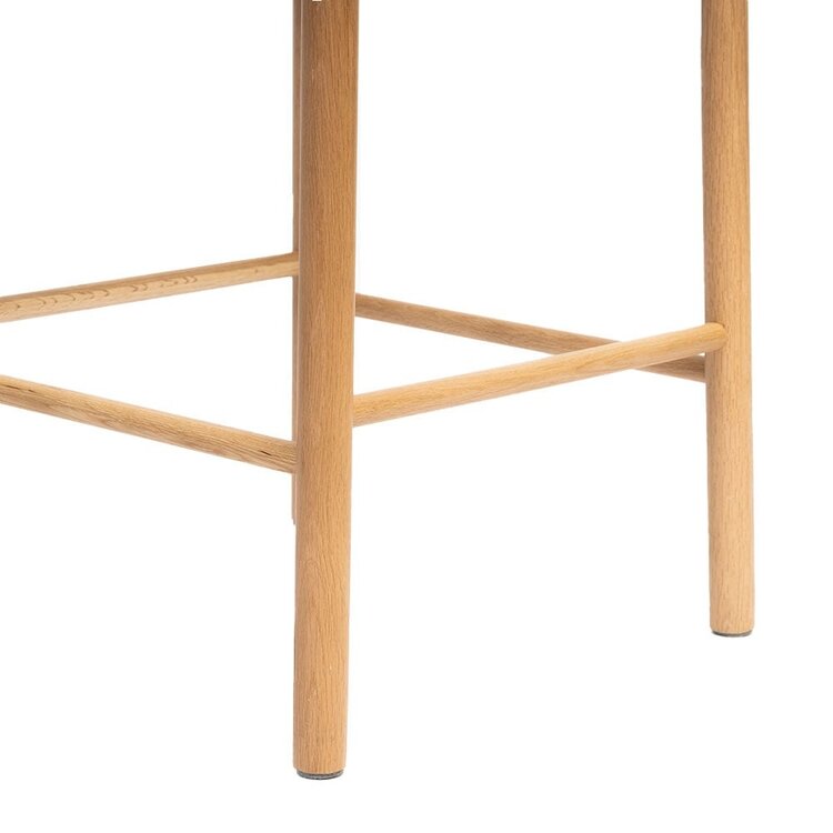 Tabouret de bar scandinave Reza en chêne naturel 68,5 cm