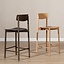 Tabouret de bar scandinave Reza en chêne naturel 68,5 cm