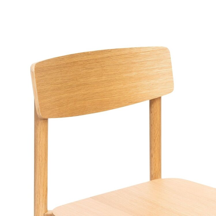 Tabouret de bar scandinave Miquel en chêne naturel 78,5 cm
