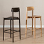 Tabouret de bar scandinave Miquel en chêne naturel 78,5 cm