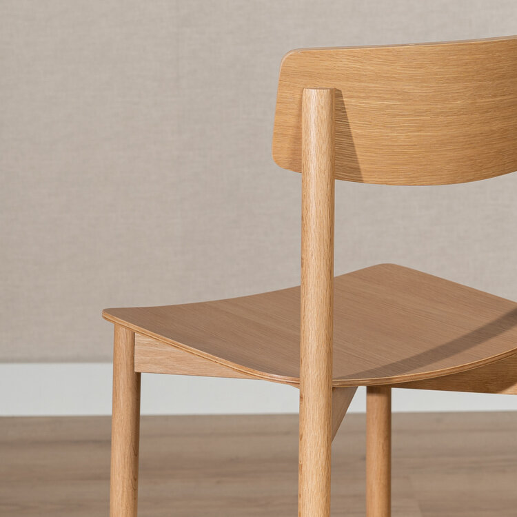 Tabouret de bar scandinave Miquel en chêne naturel 78,5 cm
