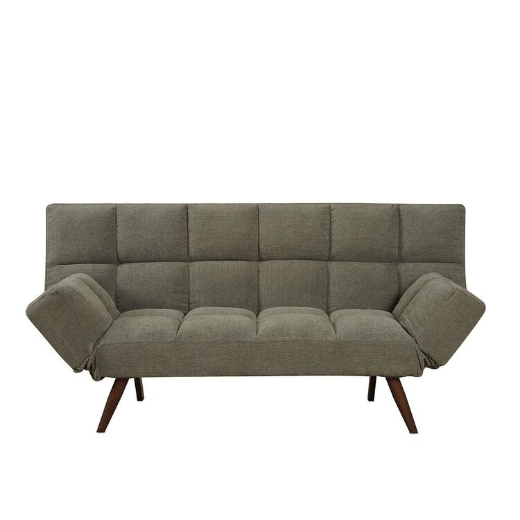 Canapé convertible lit 110 x 180 cm Timo vert tissu recyclé