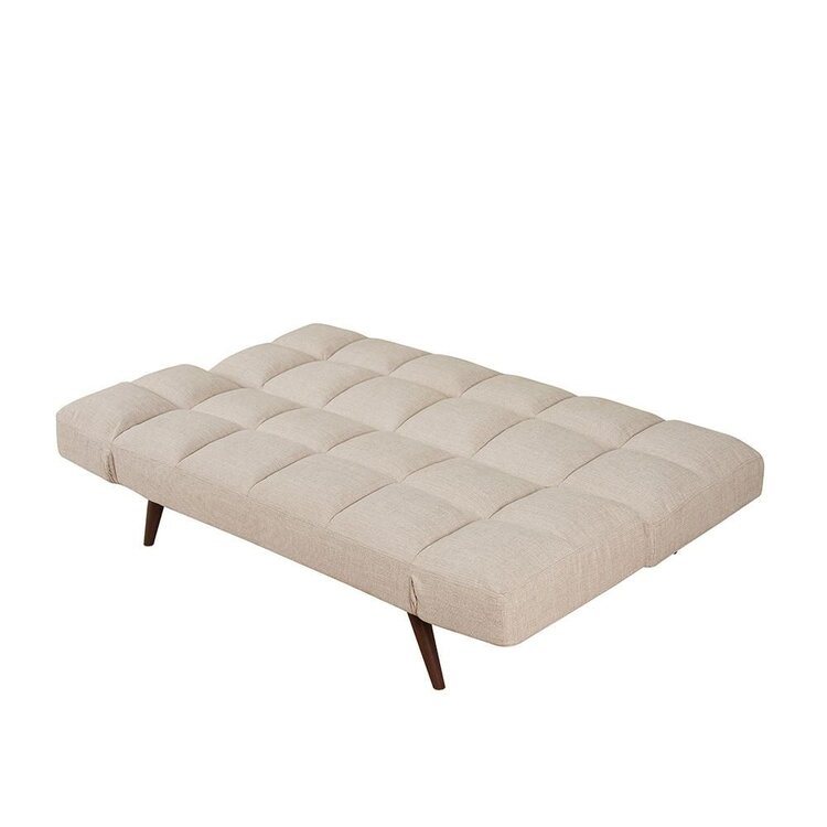 Canapé convertible lit 110 x 180 cm Timo beige tissu recyclé