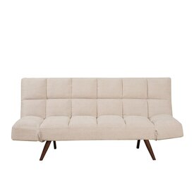 Canapé convertible lit 110 x 180 cm Timo beige tissu recyclé
