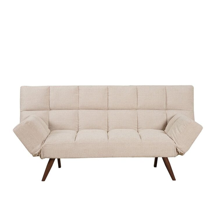 Canapé convertible lit 110 x 180 cm Timo beige tissu recyclé