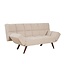 Canapé convertible lit 110 x 180 cm Timo beige tissu recyclé