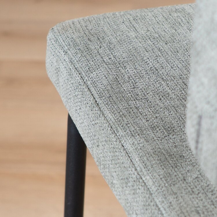 Tabouret de bar scandinave Espen vert en tissu recyclé 64-77 cm