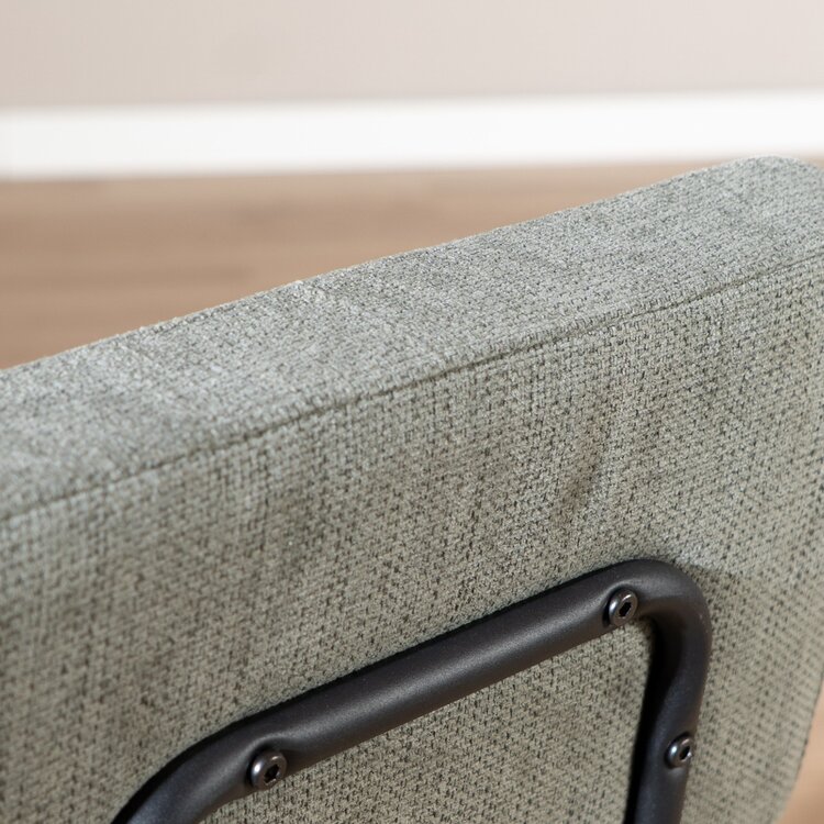 Tabouret de bar scandinave Espen vert en tissu recyclé 64-77 cm