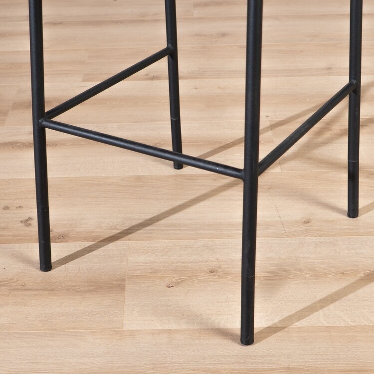 Tabouret de bar scandinave Espen vert en tissu recyclé 64-77 cm