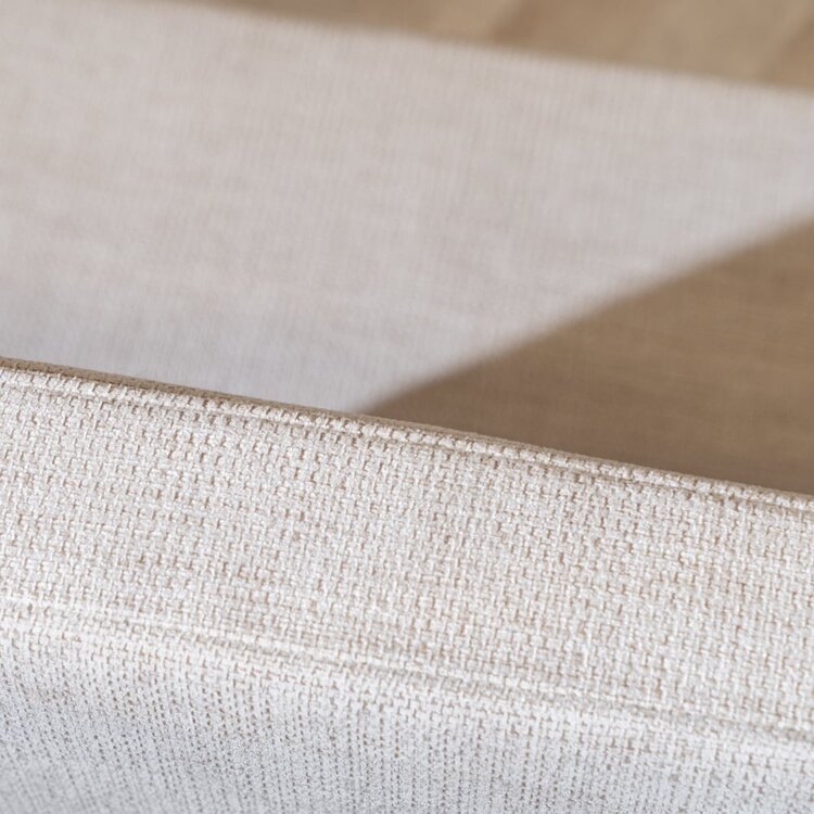 Banc de salle à manger scandinave Espen beige tissu recyclé 160 cm